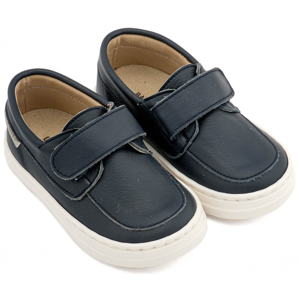 BW 4310 Μπλε Δερμάτινο Μοκασίνι 