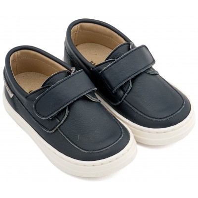 BW 4310 Μπλε Δερμάτινο Μοκασίνι 