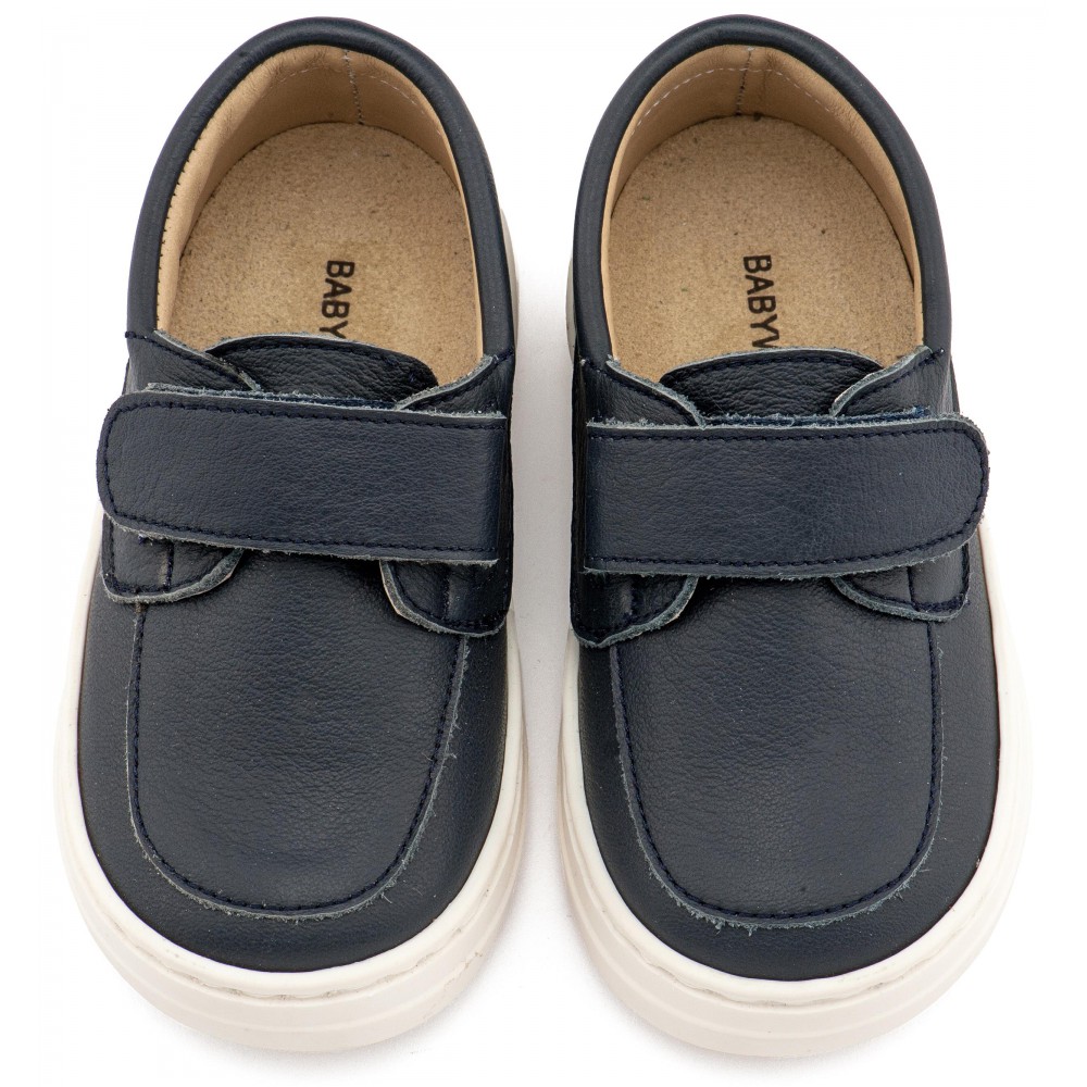 BW 4310 Μπλε Δερμάτινο Μοκασίνι 