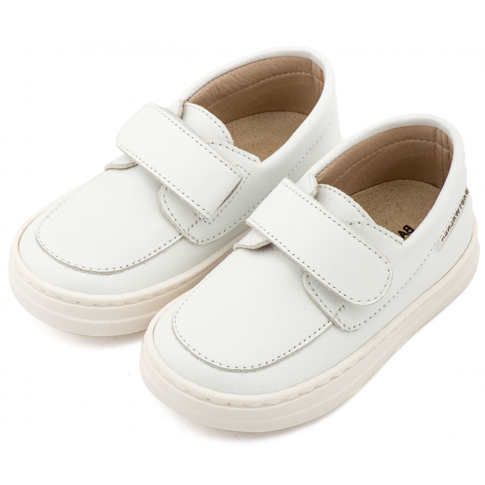 BW 4310 Λευκό Δερμάτινο Μοκασίνι 