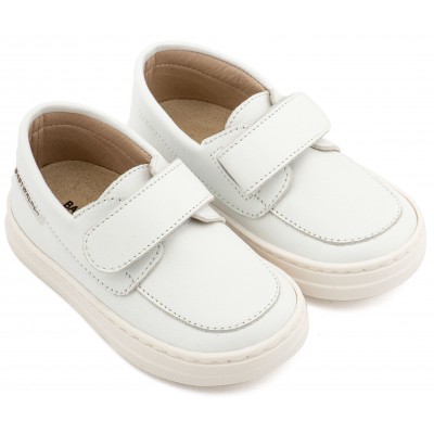 BW 4310 Λευκό Δερμάτινο Μοκασίνι 