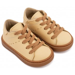 BW 4312 Καλαμποκί Δετό Δερμάτινο Sneaker 