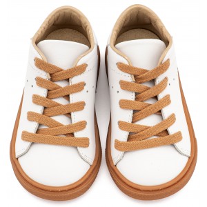 BW 4312 Λευκό Δετό Δερμάτινο Sneaker 