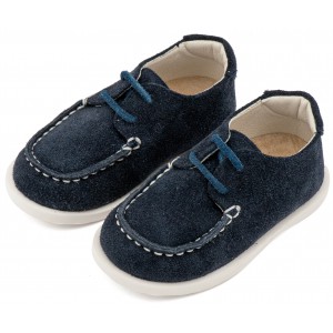 BW4315 Μπλε Καστόρινο Δετό Μοκασίνι 