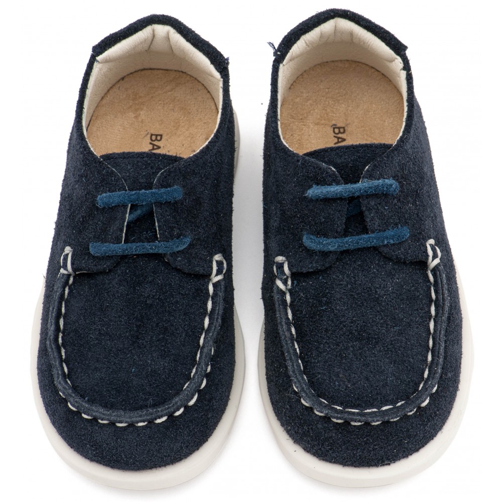 BW4315 Μπλε Καστόρινο Δετό Μοκασίνι 