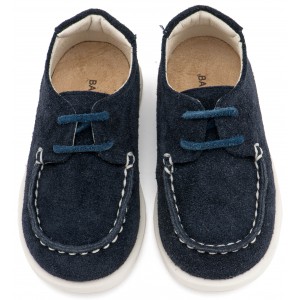 BW4315 Μπλε Καστόρινο Δετό Μοκασίνι 