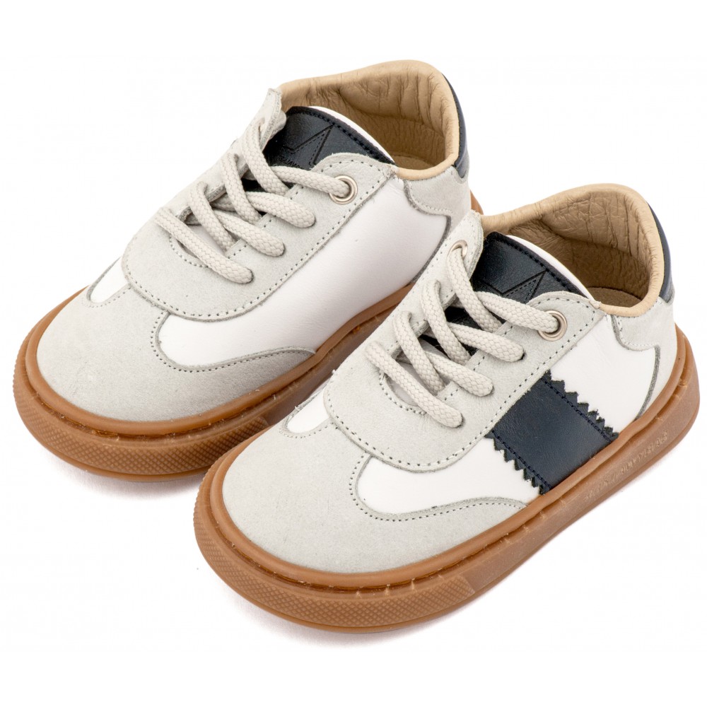 EXC5309  Λευκό Μπλε Δίχρωμο Δετά Sneaker 