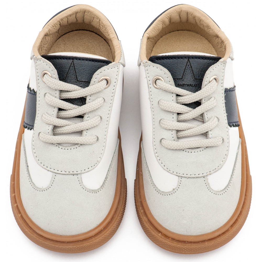 EXC5309  Λευκό Μπλε Δίχρωμο Δετά Sneaker 