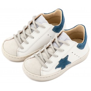 EXC5315  Λευκό Μπλε Ρουά Γκρι Τρίχρωμο Sneaker Δετό 