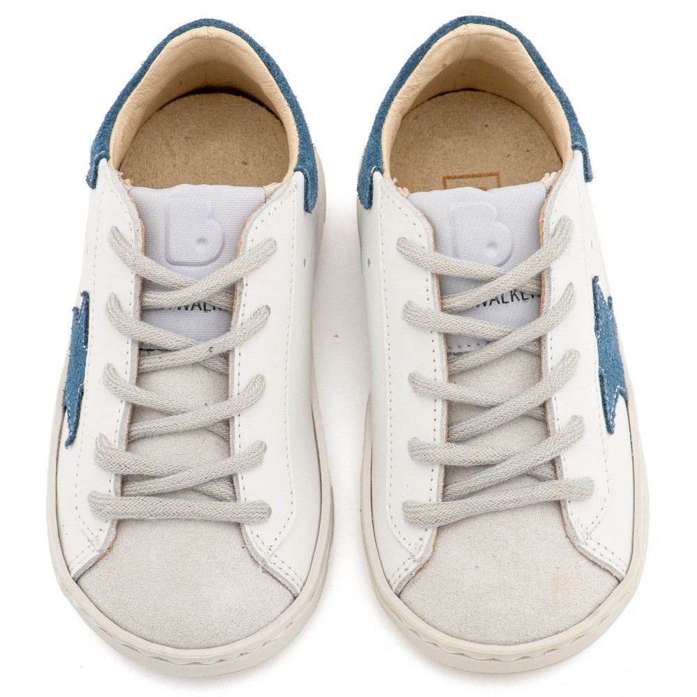 EXC5315  Λευκό Μπλε Ρουά Γκρι Τρίχρωμο Sneaker Δετό 