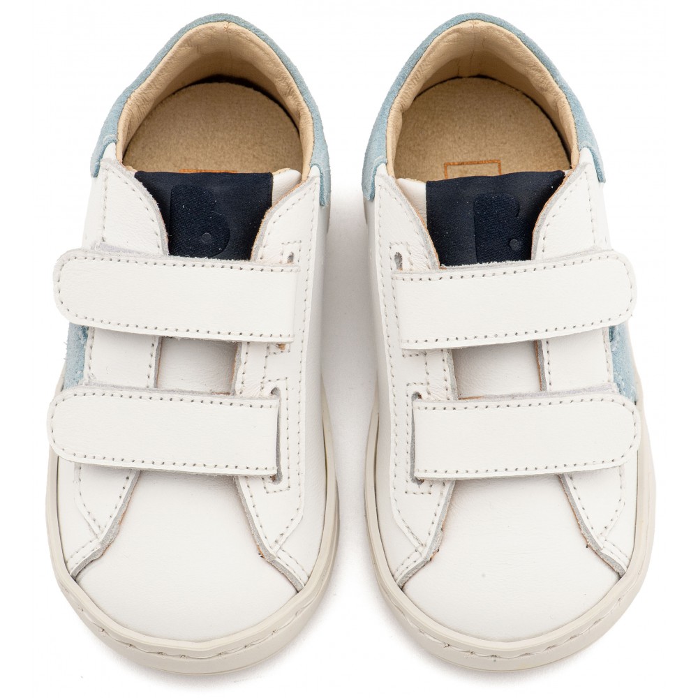 EXC5316  Λευκό Σιέλ Τρίχρωμο Sneaker Διπλό Χρατς 