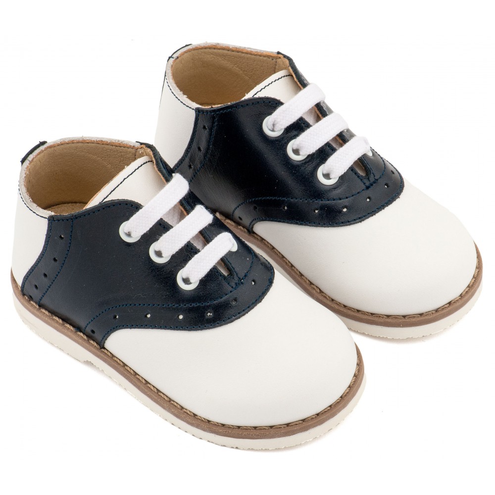 EXC5318  Λευκό Μπλε Δίχρωμο Δετό Brogue 