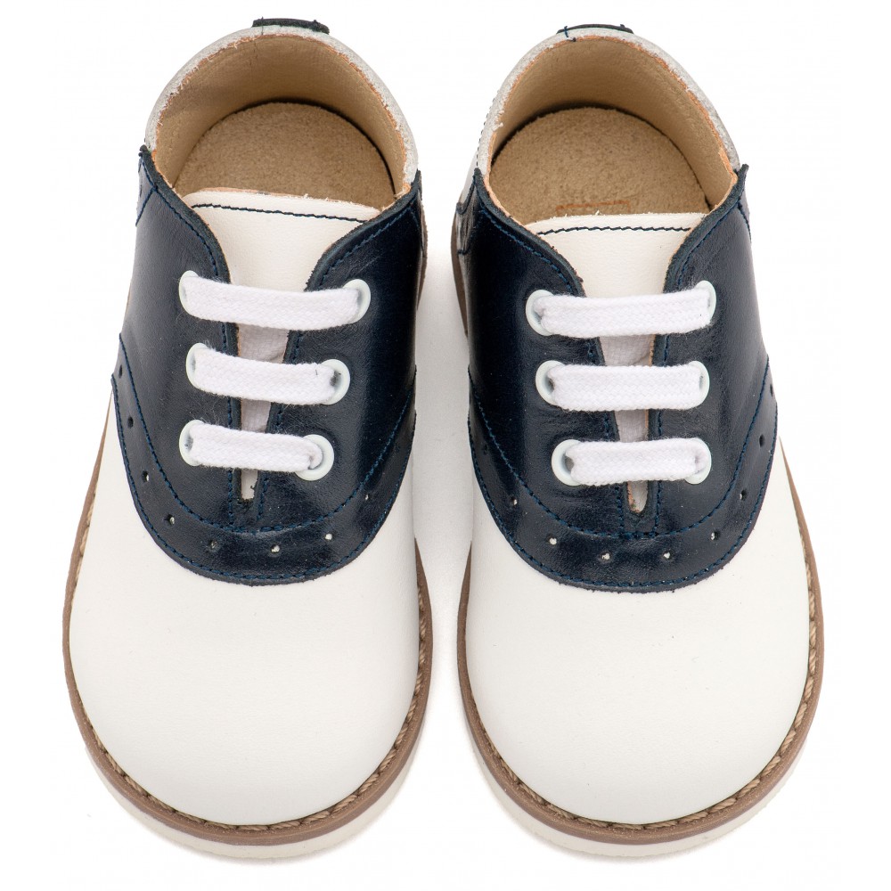 EXC5318  Λευκό Μπλε Δίχρωμο Δετό Brogue 