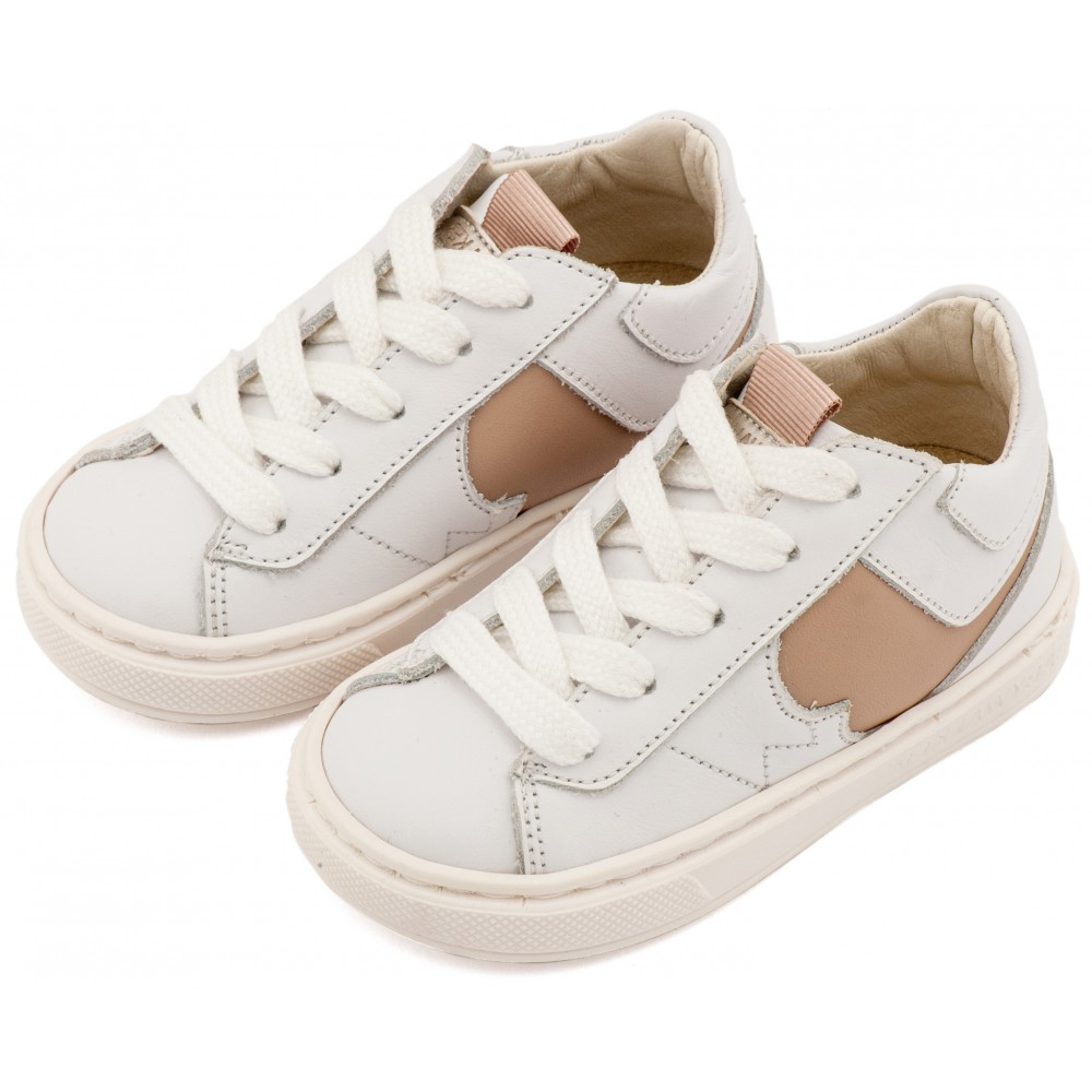 EXC8001 Λευκό Μπεζ Δίχρωμο Sneaker Δετό 