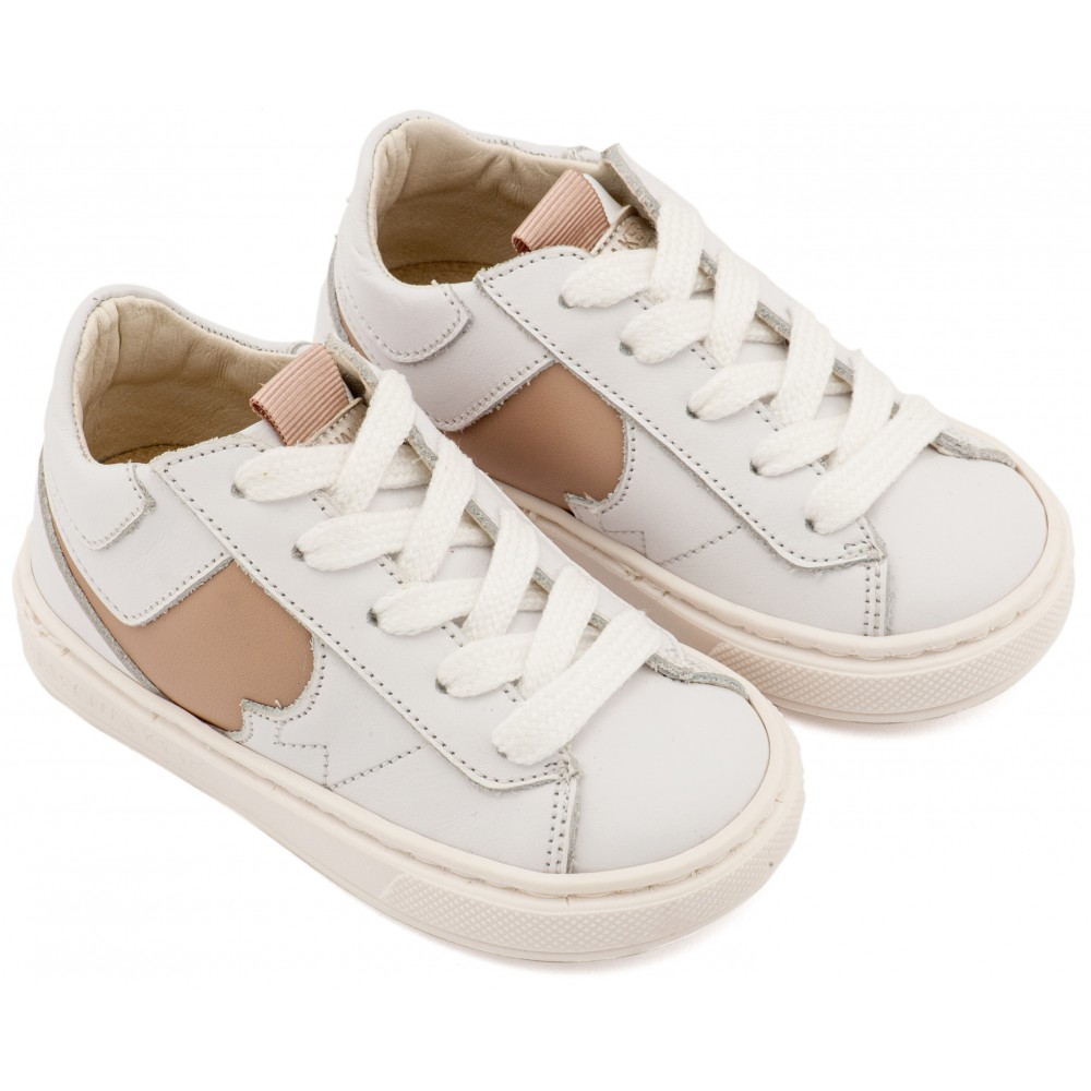 EXC8001 Λευκό Μπεζ Δίχρωμο Sneaker Δετό 