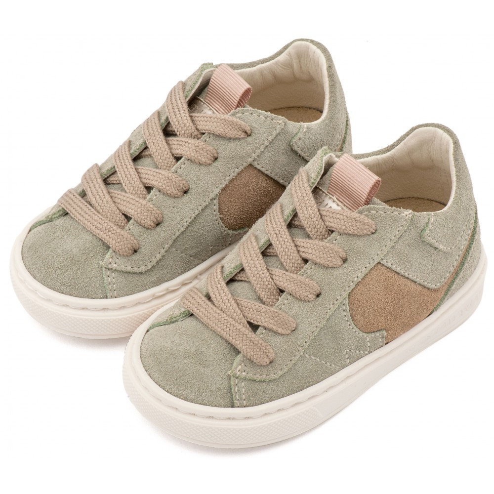 EXC8002 Μέντα Μπεζ Δίχρωμο Sneaker Δετό 