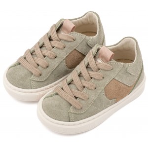 EXC8002 Μέντα Μπεζ Δίχρωμο Sneaker Δετό 