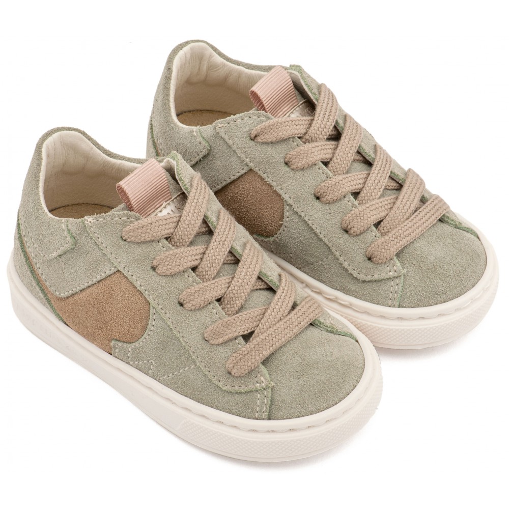 EXC8002 Μέντα Μπεζ Δίχρωμο Sneaker Δετό 