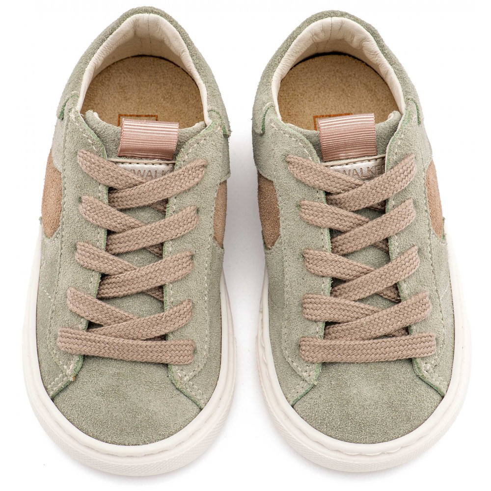 EXC8002 Μέντα Μπεζ Δίχρωμο Sneaker Δετό 