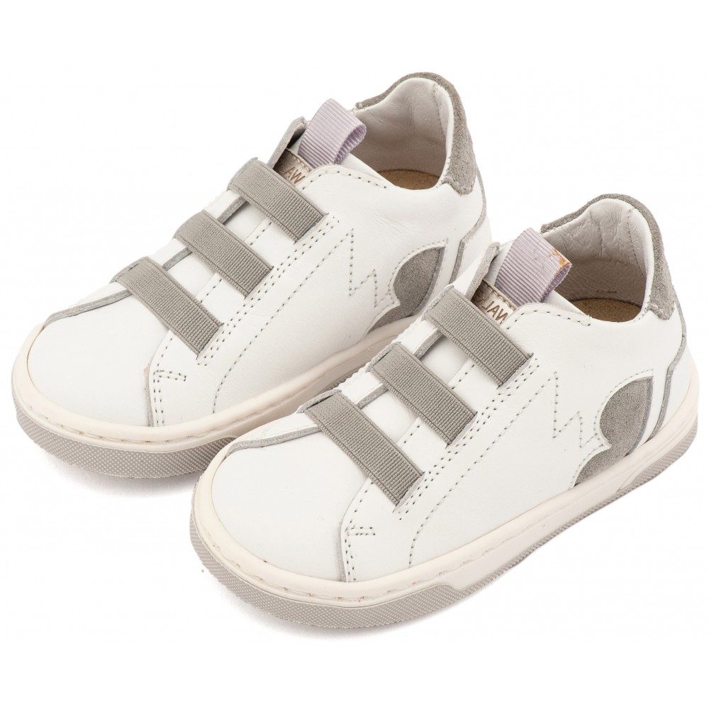 EXC8005 Λευκό Γκρι Sneaker Παντοφλέ με Λαστιχάκια 
