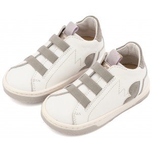 EXC8005 Λευκό Γκρι Sneaker Παντοφλέ με Λαστιχάκια 