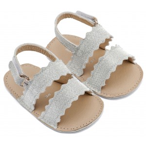 MI1659 Ασημί Πέδιλο με Κουλεδάκι  