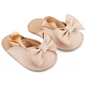 MI1661 Μπεζ Γαλλικό Σαμπό με Σατέν Φιόγκο  