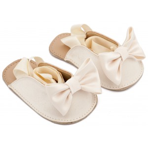 MI1661 Εκρού Γαλλικό Σαμπό με Σατέν Φιόγκο  