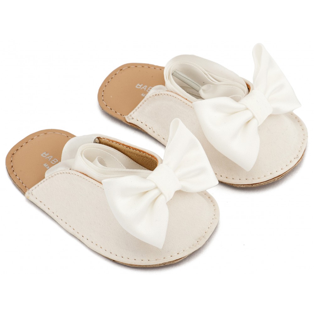 MI1661 Λευκό Γαλλικό Σαμπό με Σατέν Φιόγκο  