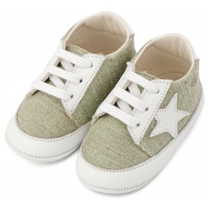  MI1135 Υφασμάτινο Δετό Sneaker Φυστικί Λευκό