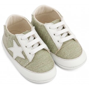  MI1135 Υφασμάτινο Δετό Sneaker Φυστικί Λευκό