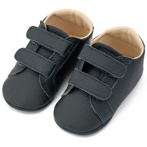 MI1136 Μπλε Δερμάτινο Σνικερ με Χρατς 