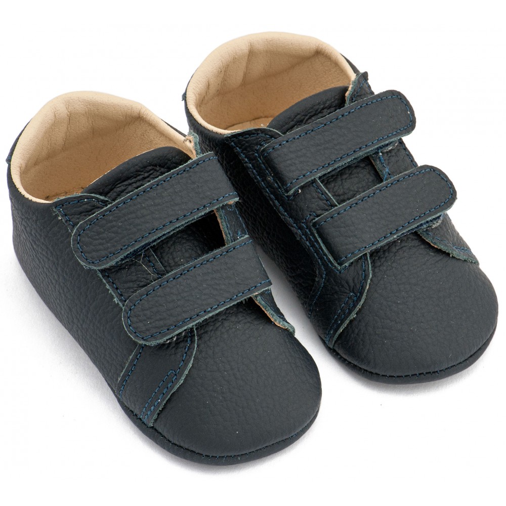 MI1136 Μπλε Δερμάτινο Σνικερ με Χρατς 