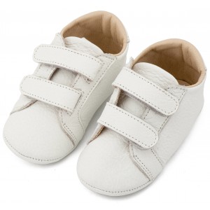 MI1136 Λευκό Δερμάτινο Σνικερ με Χρατς 