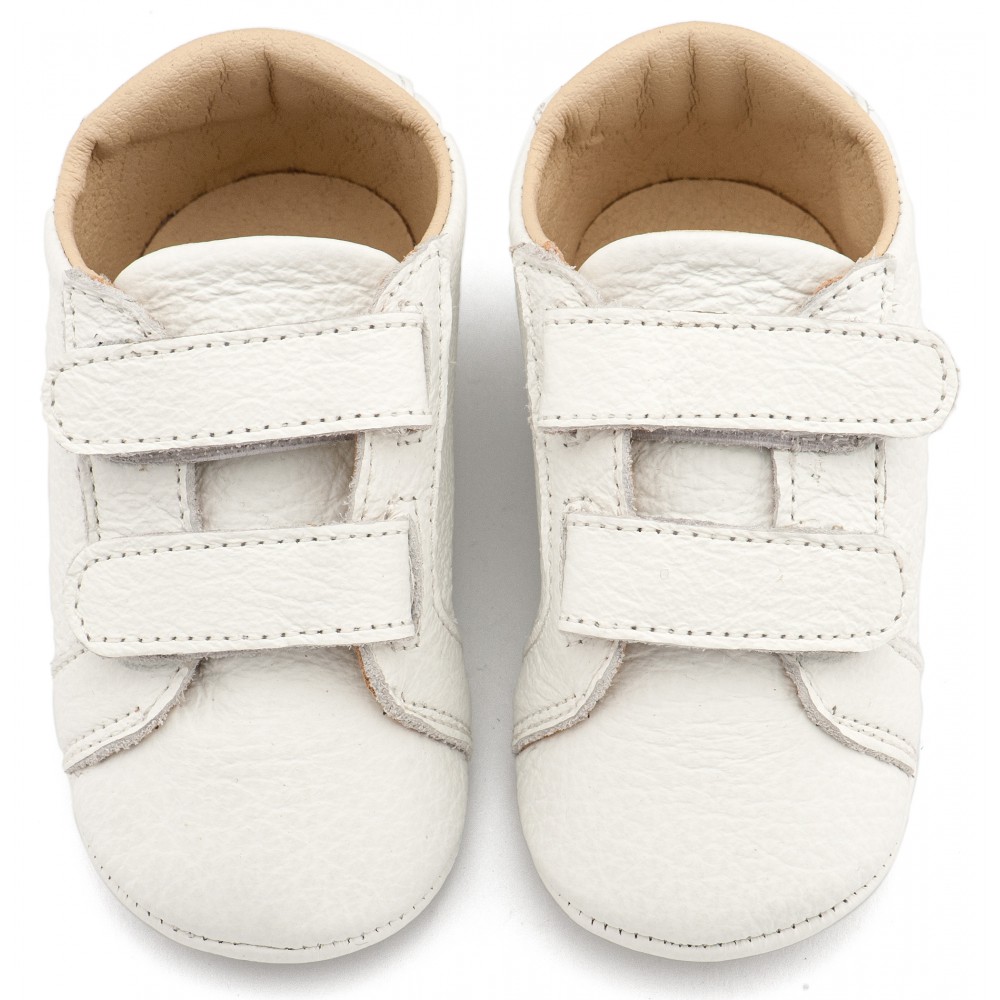 MI1136 Λευκό Δερμάτινο Σνικερ με Χρατς 