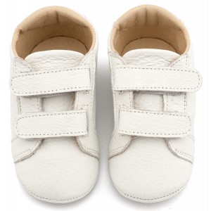 MI1136 Λευκό Δερμάτινο Σνικερ με Χρατς 