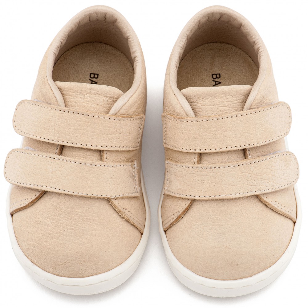 PRI2090 Μπεζ Sneakers Διπλή Μπαρέτα Χρατς 