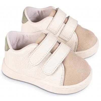 PRI2113 Λευκό Μπεζ Μέντα Sneakers 