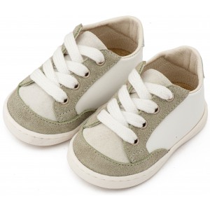 PRΙ2120 Λευκό Μέντα Δερμάτινο Δετό Sneakers 