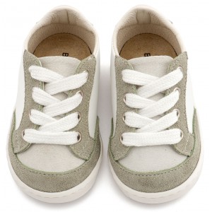 PRΙ2120 Λευκό Μέντα Δερμάτινο Δετό Sneakers 