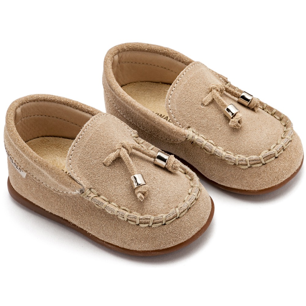 PRI2121 Μπεζ Καστόρινο Δετό Loafer 