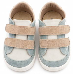 PRI2125 Λευκό Μίνεραλ Μπεζ Τρίχρωμο Sneakers Διπλή Μπαρέτα Χρατς 