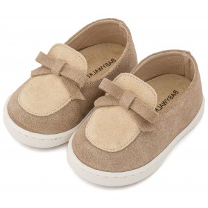 PRI2127 Μπεζ Loafer με Φιογκάκι  