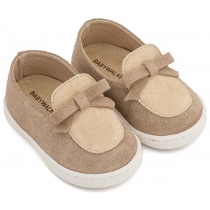 PRI2127 Μπεζ Loafer με Φιογκάκι  