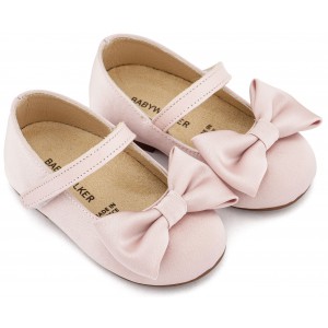 BW4870 Ροζ Γοβάκι Μονή Μπαρέτα με Σατέν Φιόγκο  