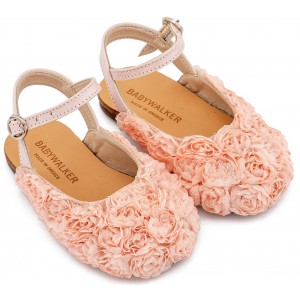 BW4884 Ροζ Γαλλικό Σαμπό με Chiffon Λουλούδια 