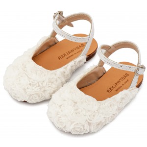 BW4884 Λευκό Γαλλικό Σαμπό με Chiffon Λουλούδια 