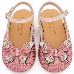 EXC5857 Ροζ Σαμπό Διακοσμημένο Ολόγυρα με Στρας και Πεταλούδα 