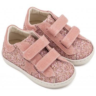 EXC5904 Ροζ Αντικέ Sneaker Διπλό Χρατς με Αστέρι στο Πλάι 