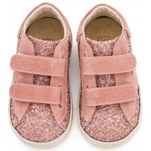 EXC5904 Ροζ Αντικέ Sneaker Διπλό Χρατς με Αστέρι στο Πλάι 